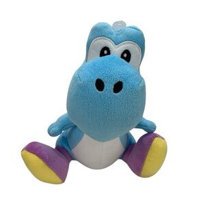 Super Mario Light Blue Yoshi 8” Plush NWT
